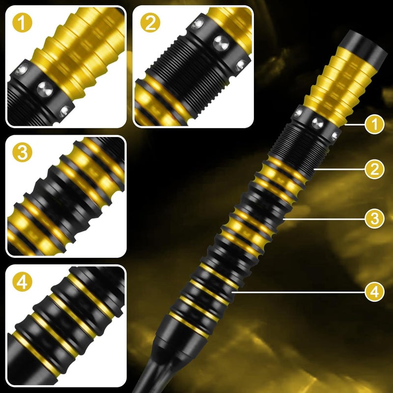 win.max طقم سهام ناعمة - طقم سهام ناعمة من 90% تنجستين بوزن 18 جرام مع 3 ريش إضافية - Image 3